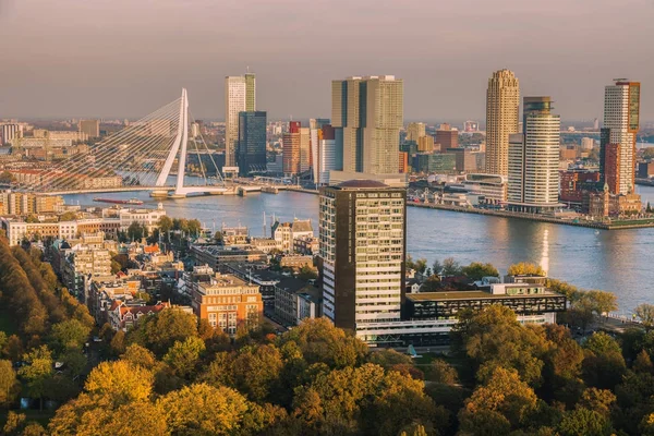 Panorama aéreo de Rotterdam — Foto de Stock