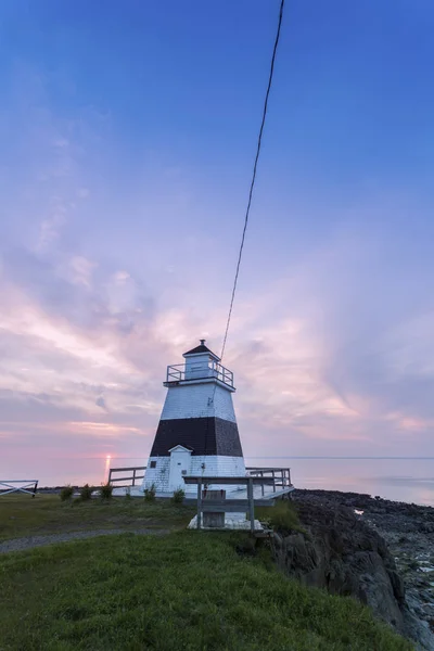 Margaretsville Lighthouse at sunset — Stock Photo, Image