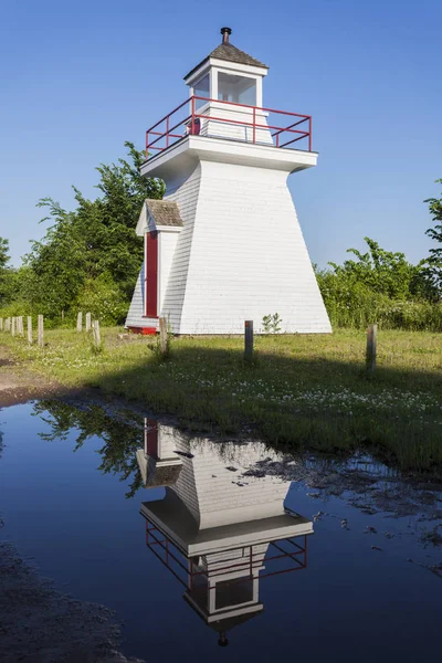 Borden Wharf fyr i Bay of Fundy — Stockfoto