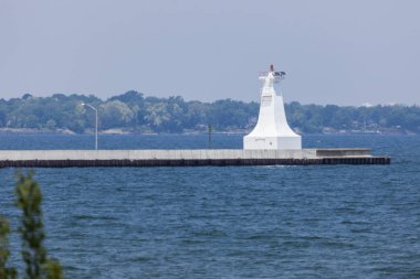 Burlington kanal Pier deniz feneri Ontario Gölü tarafından