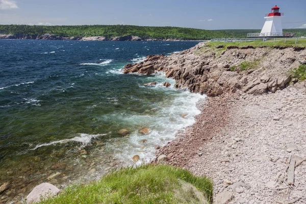 Neils Harbour Lighthouse Nova Scotia Nova Scotia Canada — Stock Photo, Image