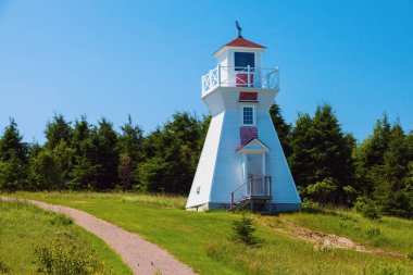 Warren Cove aralığı açık deniz feneri Prens Edward Adası. Prince Edward Island, Kanada.