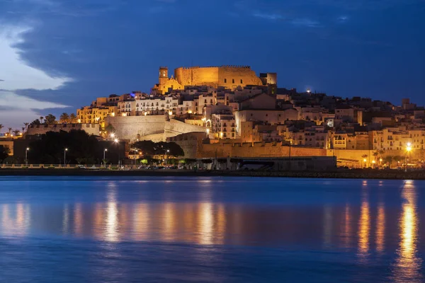 Panorama Peniscola Amanecer Peniscola Comunidad Valenciana España — Foto de Stock