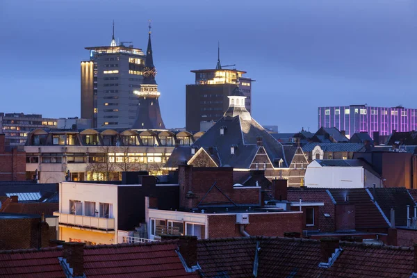 Panorama över Hasselt nattetid — Stockfoto