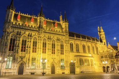 Bruges Şehir Salonu Burg meydanında