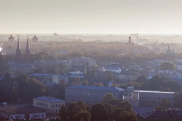 Panorama de Riga au coucher du soleil — Photo