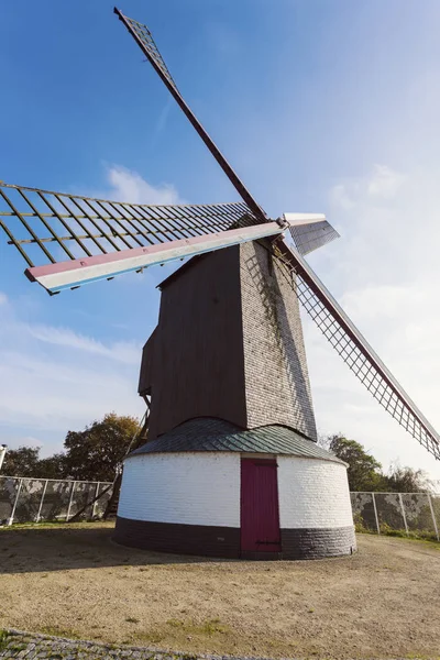 Moinho de vento em bruges — Fotografia de Stock