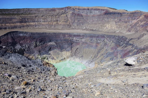 Laguna Ilamatepec uvnitř Santa Ana sopka — Stock fotografie