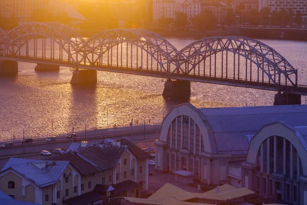 Railway Bridge in Riga — Stock Photo, Image