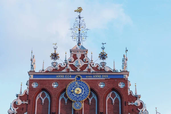 Дом Черноголовых в Риге — стоковое фото