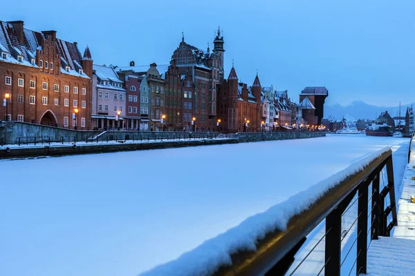 Architektura Gdańska w nocy — Zdjęcie stockowe