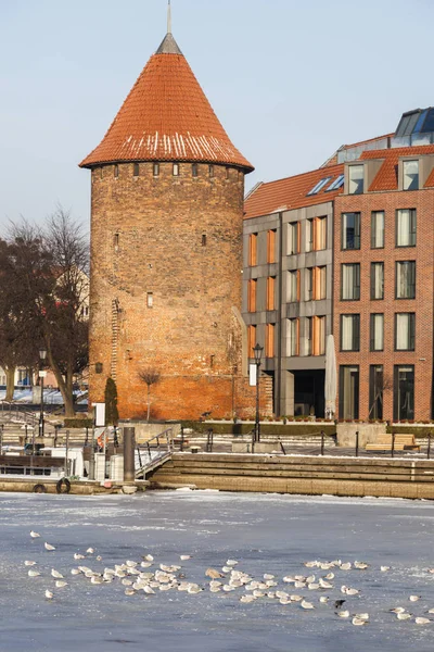 Swan Tower w Gdańsku — Zdjęcie stockowe