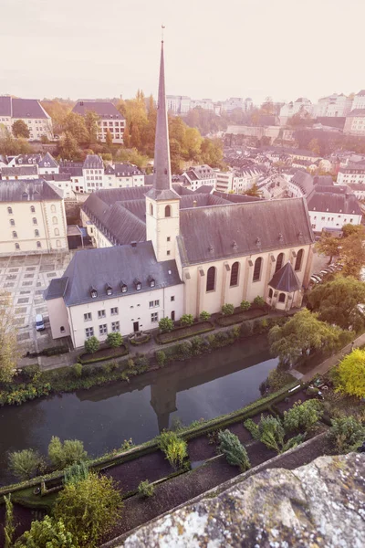 Neumunster 修道院在卢森堡市 — 图库照片