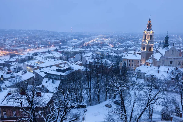 Architektur von Przemysl bei Nacht — Stockfoto