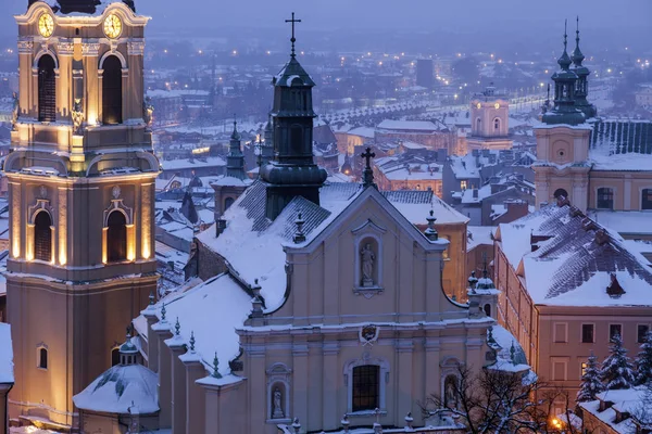 Przemysl katedralde kış manzarası — Stok fotoğraf