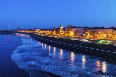 Wloclawek, mimari, gece