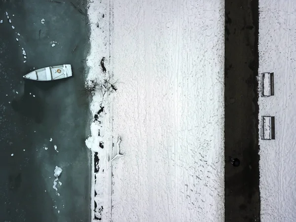 Rzeszow içinde donmuş Wislok — Stok fotoğraf