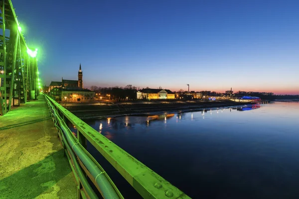 Rydz Smigly Bridge in Wloclawek — Stock Photo, Image