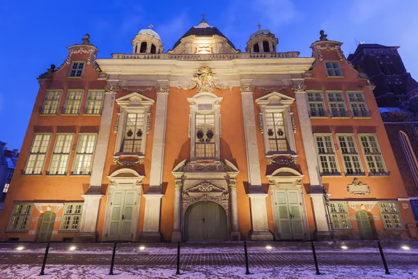 Slottskyrkan i Gdansk på natten — Stockfoto