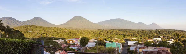 Volcanos of Cerro Verde National Park seen from Juayua — Stock Photo, Image