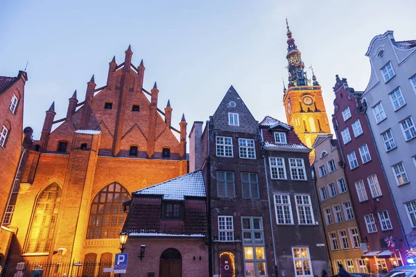 Arthur Court i ratusza głównego miasta w Gdańsku — Zdjęcie stockowe