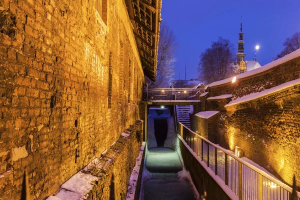 Stora kvarnen i Gdansk på natten — Stockfoto