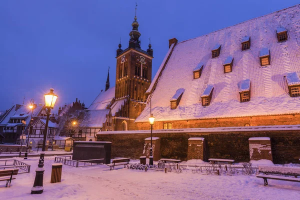 Grote molen in Gdansk nachts — Stockfoto