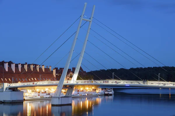 Ponte pedonal em Mikolajki — Fotografia de Stock