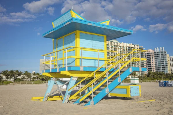 Életmentő fülke Miami Beach-en — Stock Fotó