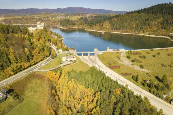 Luchtpanorama van Niedzica — Stockfoto