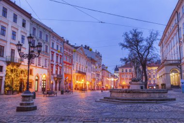 Eski Lviv kasabası. Lviv, Lviv Oblast, Ukrayna.