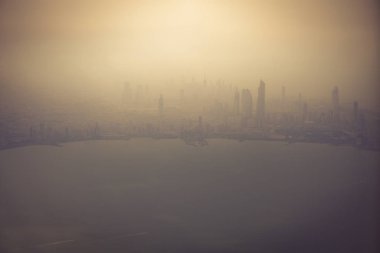 Kuveyt Hava Panoraması. Kuwait City, Kuveyt.