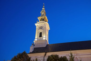 Novi Sad 'daki Aziz George Katedrali. Novi Sad, Voyvodina, Sırbistan.