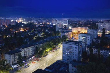 Chisinau 'nun hava manzarası. Chisinau, Moldova.