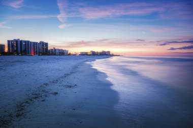 Fort Myers Sahili. Fort Myers Plajı, Florida, ABD.