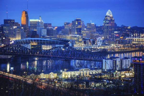 Geceleri Cincinnati Cincinnati Ohio Abd — Stok fotoğraf