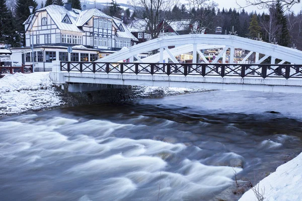 Ποταμός Έλβα Στο Σπίντλεροφ Μλιν Spidleruv Mlyn Hradec Kralove Τσεχία — Φωτογραφία Αρχείου