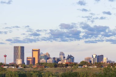 Calgary, şehrin manzarası. Calgary, Alberta, Kanada.