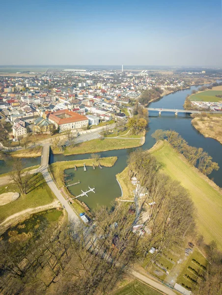 Osobloga Sfocia Nel Fiume Oder Krapkowice Krapkowice Opole Polonia — Foto Stock