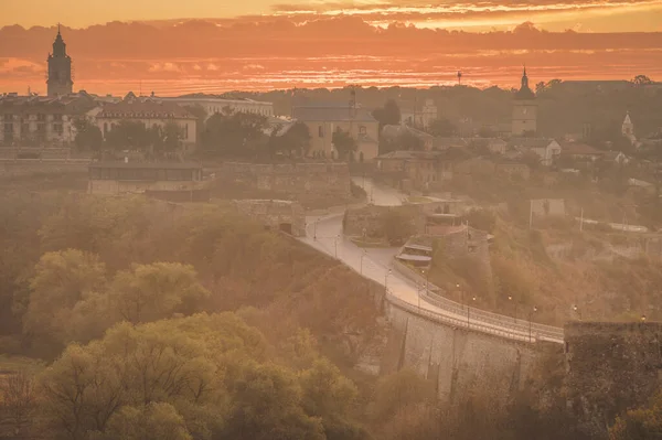 Panorama Kamianets Podilskyi Kamianets Podilskyi Khmelnytskyi Oblast Ucrânia — Fotografia de Stock