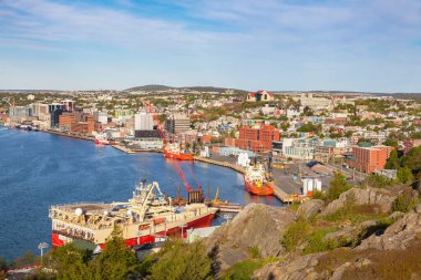 St. John 's Panorama, Newfoundland' da. St. John 's, Newfoundland ve Labrador, Kanada.