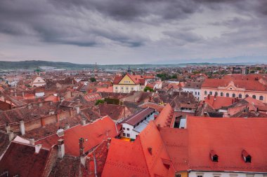 Eski Sibiu Kasabası. Sibiu, Sibiu İlçesi, Romanya.