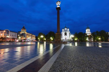 Kalininingrad 'daki Zafer Meydanı. Kaliningrad, Kaliningrad Oblastı, Rusya.