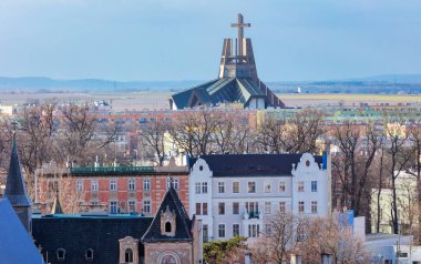 Swidnica 'daki Polonya Kilisesi' nden Mary Queen. Swidnica, Lower Silesia, Polonya.