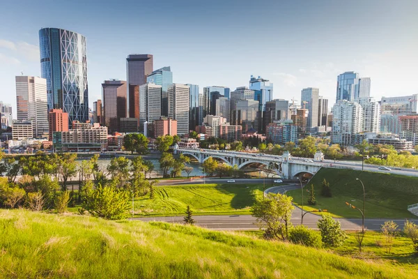 Calgary Panorama Města Calgary Alberta Kanada — Stock fotografie