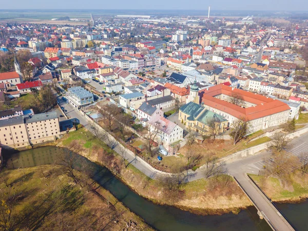 Panorama Krapkowic Krapkowice Opole Polska — Zdjęcie stockowe