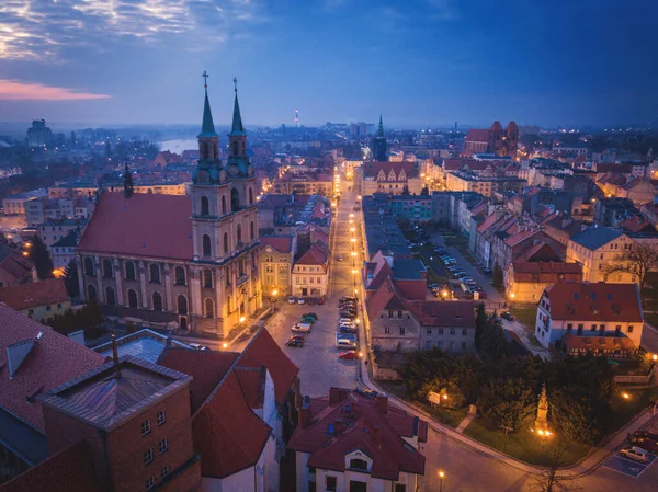 Панорама Бжега Бжеґ Ополе Польща — стокове фото