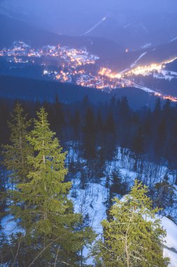 Spindleruv Mlyn 'in mimarisi. Spindleruv Mlyn, Hradec Kralove, Çek.
