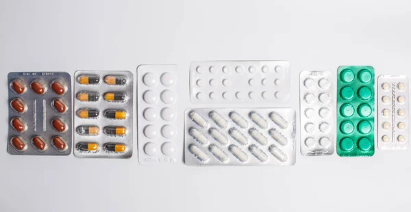 Pillole Diverse Malattie Colori Diversi — Foto Stock