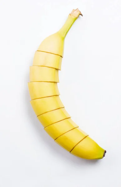 Fresh Tasty Yellow Bananas Healthy Diet White Background — Stock Photo, Image